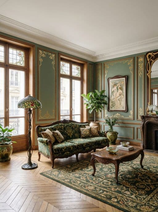 Room redesigned in Art Nouveau style