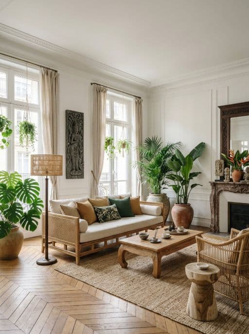 Room redesigned in Balinese style