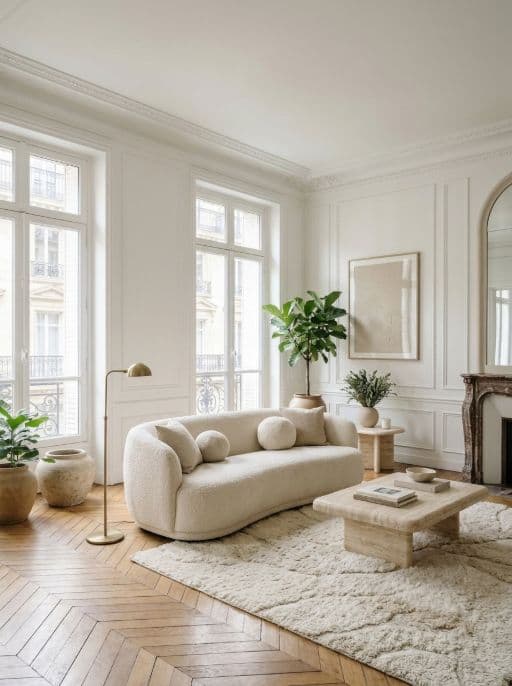 Room redesigned in Beige aesthetic style