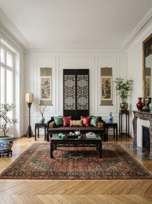 Room redesigned in Modern Chinese style