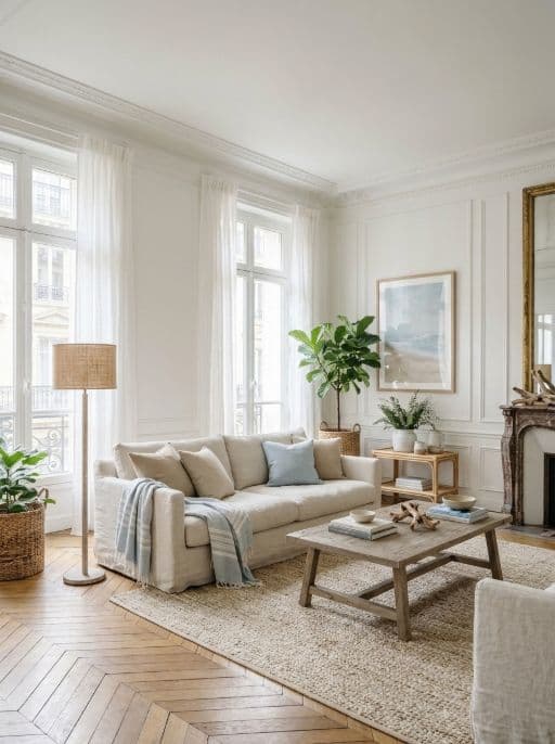 Room redesigned in Coastal style
