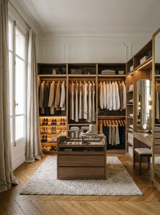 Room redesigned in Walk-in closet style