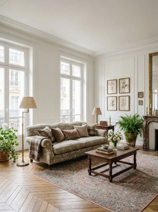 Room redesigned in English country style