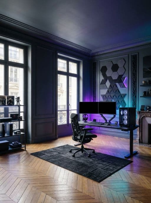 Room redesigned in Gaming room style