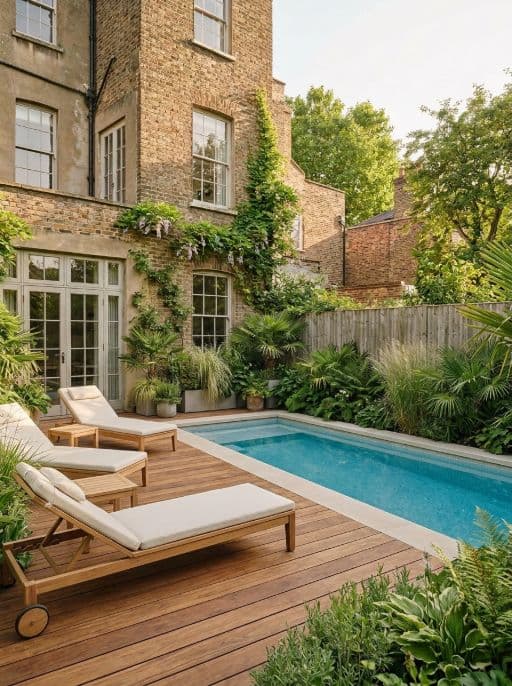 The same photo redesigned in Pool garden style with Redeko