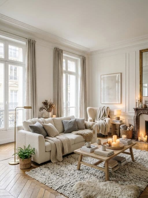 Room redesigned in Hygge style