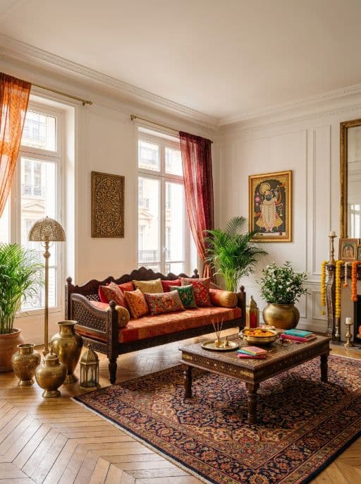 Room redesigned in Indian style