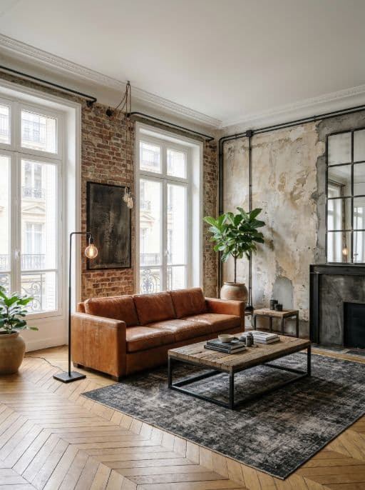 Room redesigned in Industrial style
