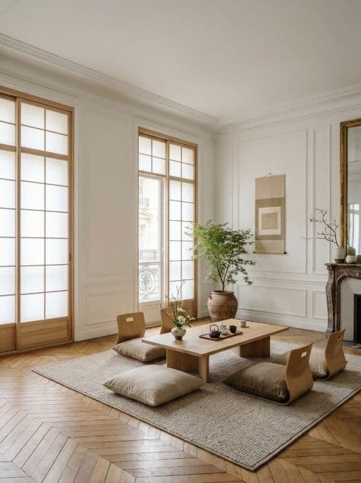 Room redesigned in Japanese style