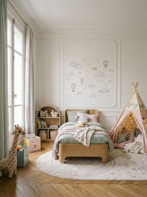 Room redesigned in Kids room style