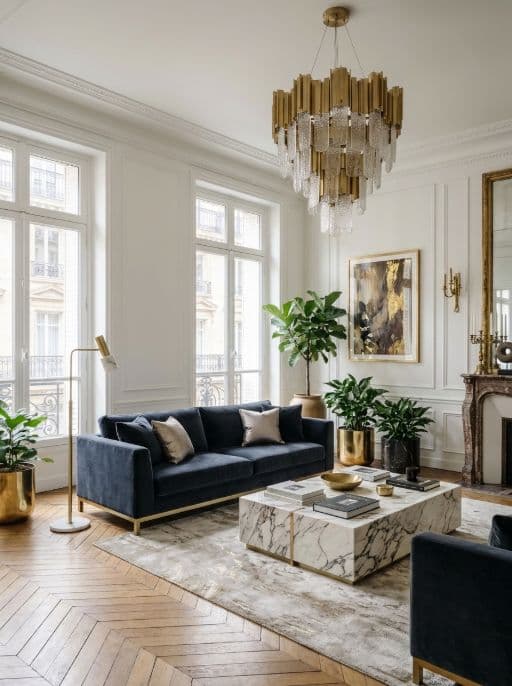 Room redesigned in Modern luxury style