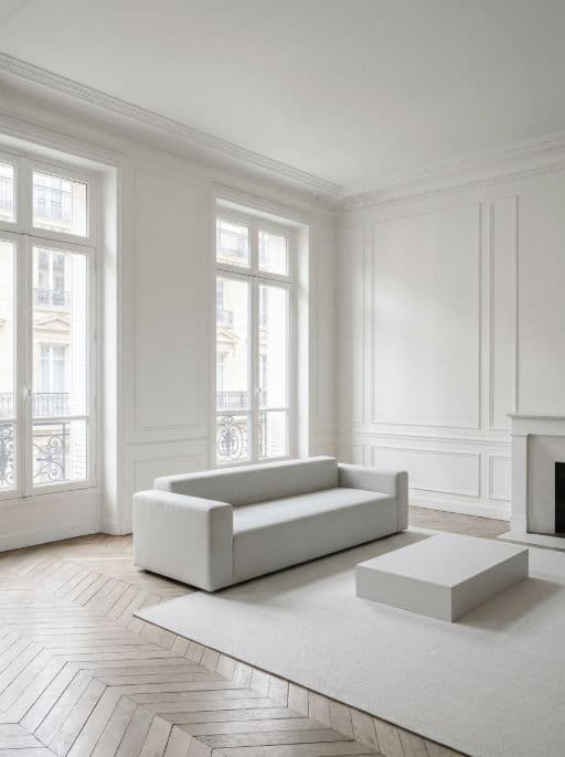 Room redesigned in Minimalist style