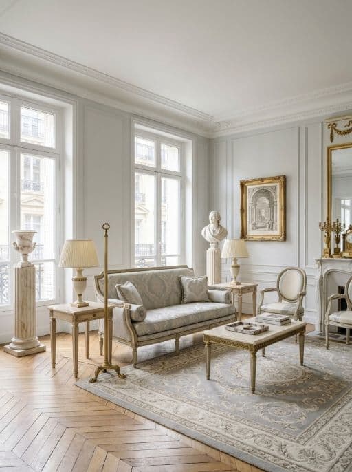 Room redesigned in Neoclassical style