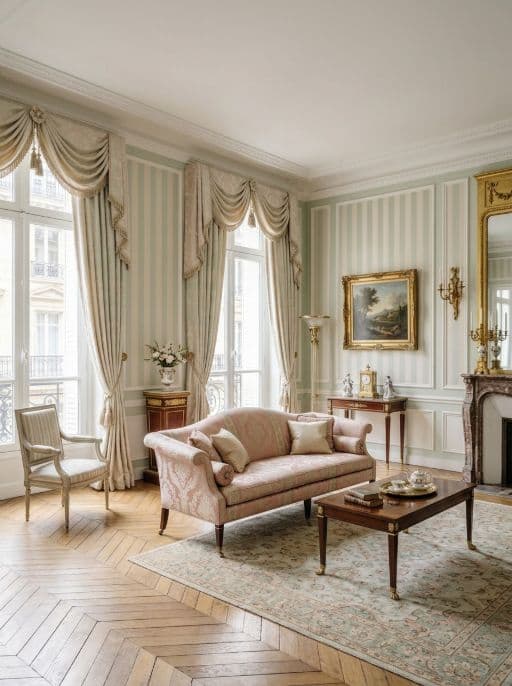 Room redesigned in English Regency style