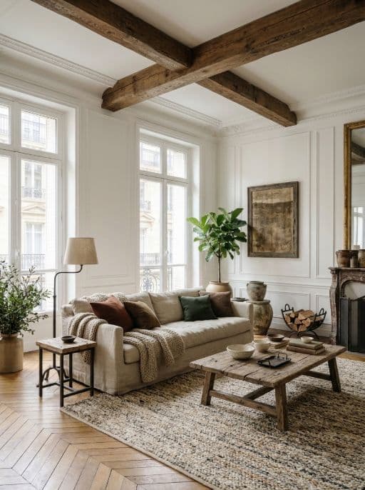 Room redesigned in Rustic style