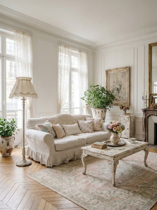 Room redesigned in Shabby chic style