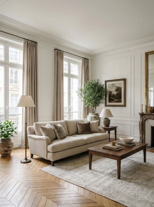 Room redesigned in Transitional style