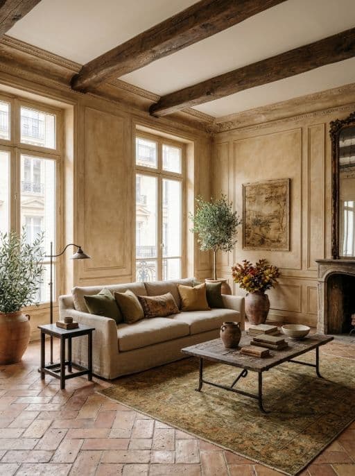 Room redesigned in Tuscan style
