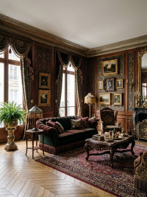 Room redesigned in Victorian style